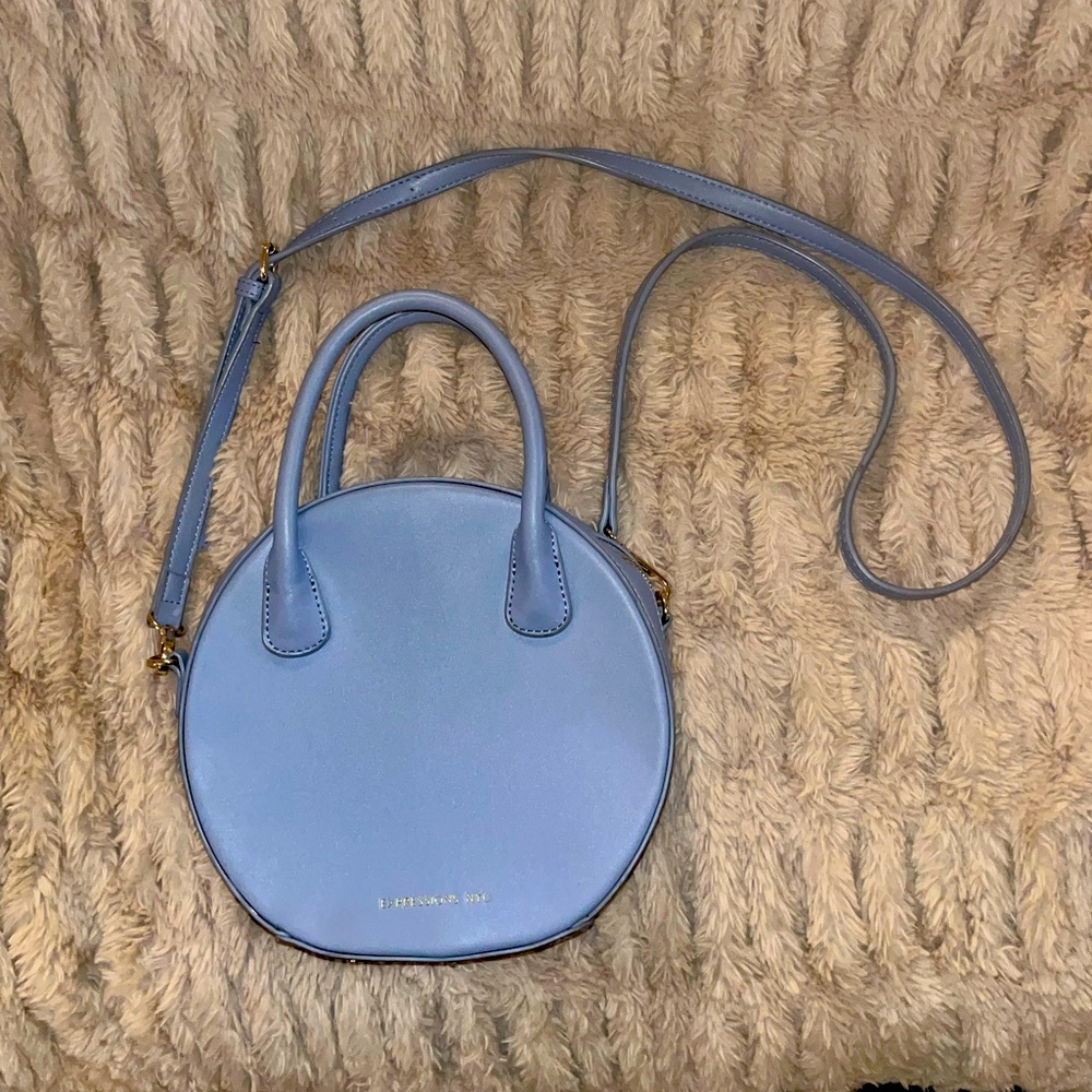 Expressions NYC vegan round crossbody handbag purse
